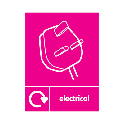 Electrical Recycling Icon - Portrait Sign ER051 ER PT1