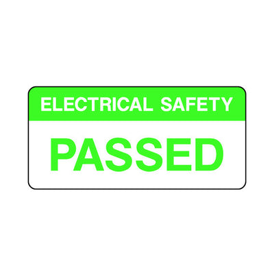 Electrical Safety Passed - Sticker Sheet QCS003 QCS ST1