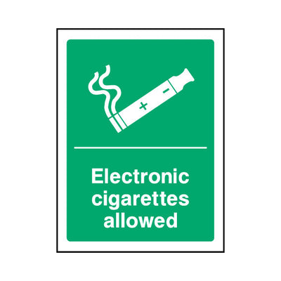 Electronic Cigarettes Allowed - Portrait Sign SP087 SP PT1
