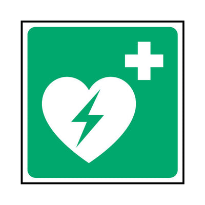 Emergency Defibrillator - Icon Only - Square Sign  FAD018 FAD SQ1