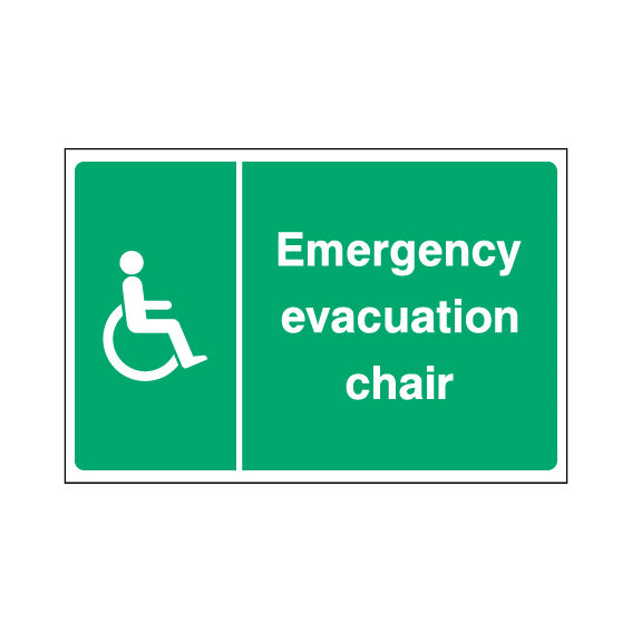 Emergency Evacuation Chair - Emergency Escape Sign | UK Safety Sign ...