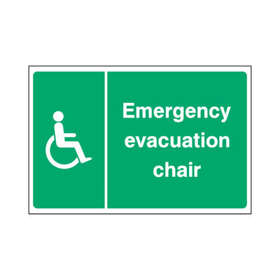 Emergency Evacuation Chair - Landscape Sign EE095 EE LN1