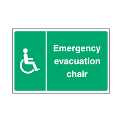 Emergency Evacuation Chair - Landscape Sign EE095 EE LN1
