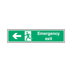 Emergency Exit Arrow Left - Landscape Sign EE027 EE LN3