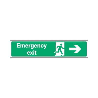 Emergency Exit Arrow Right - Landscape Sign EE028 EE LN3