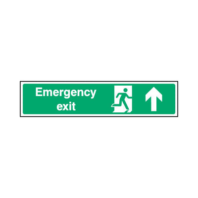 Emergency Exit Arrow Up - Landscape Sign EE025 EE LN3