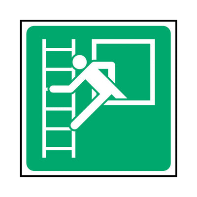 Emergency Ladder Escape Route - Icon Only - Square Sign  FAD014 FAD SQ1