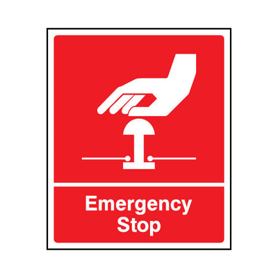 Emergency Stop (Red) - Portrait Sign  FAD051 FAD PT1