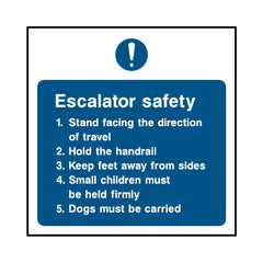 Escalator Safety Information - Square Sign LS003 LS SQ1