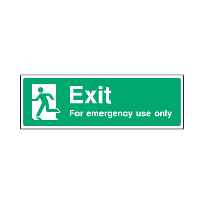 Exit - For Emergency Use Only - Landscape Sign EE045 EE LN3