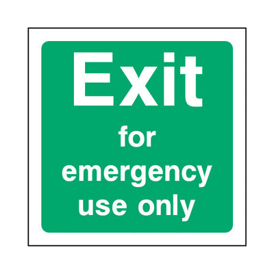 Exit - For Emergency Use Only - Square Sign EE061 EE SQ1