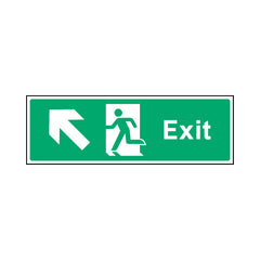 Exit Diagonal Arrow Left (up) - Landscape Sign EE009 EE LN3