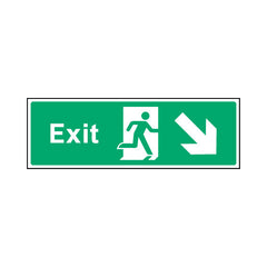 Exit Diagonal Arrow Right (down) - Landscape Sign EE014 EE LN3