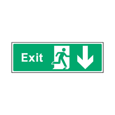 Exit Down - Landscape Sign EE016 EE LN3