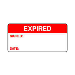 ExpiRed - Signed & Date - Sticker Sheet QCS025 QCS ST1