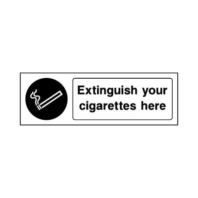 Extinguish Your Cigarettes Here - Landscape Sign SP069 SP LN3