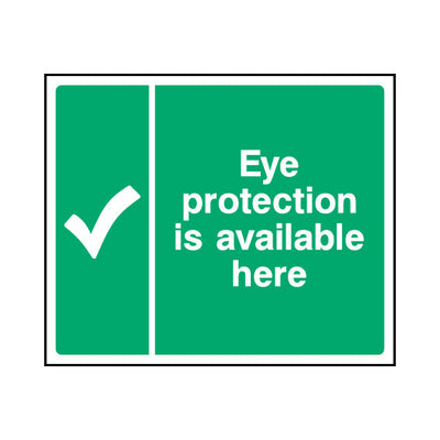 Eye Protection Is Available Here - Landscape Sign  FAD046 FAD LN1