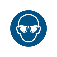 Eye Protection Must Be Worn - Eye Protection & Glasses Icon - Square Sign PPE051 PPE SQ1
