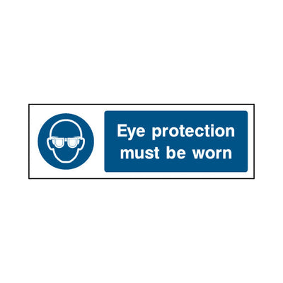Eye Protection Must Be Worn - Landscape Sign PPE004 PPE LN3
