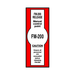 FM-200 Release - Manual Control Point - Portrait Sign FE023 FE PT3
