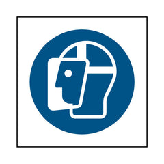 Face Shield Must Be Worn - Face Shield Icon - Square Sign PPE049 PPE SQ1