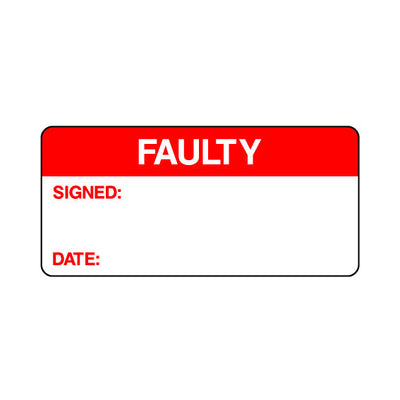Faulty - Signed & Date - Sticker Sheet QCS024 QCS ST1