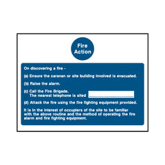 Fire Action - Landscape Sign FA020 FA LN1