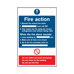 Fire Action (v14) - Portrait Sign FA026 FA PT1