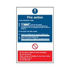 Fire Action (v15) - Portrait Sign FA027 FA PT1