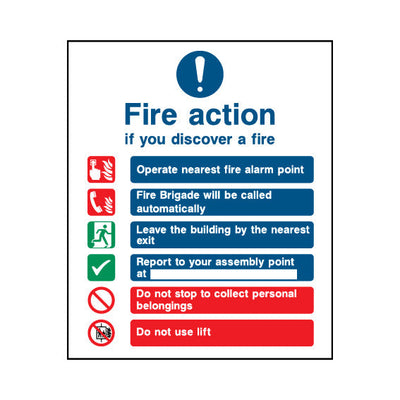 Fire Action (v1) - Portrait Sign FA001 FA PT1