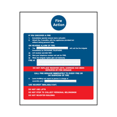 Fire Action (v5) - Portrait Sign FA010 FA PT1