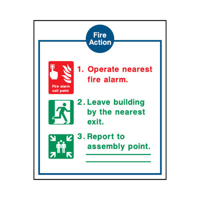 Fire Action (v7) - Portrait Sign FA014 FA PT1