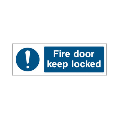 Fire Door - Keep Locked - Landscape Sign FP038 FP LN3