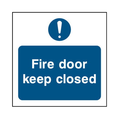 Fire Door Keep Closed V2 - Square Sign FP021 FP SQ1