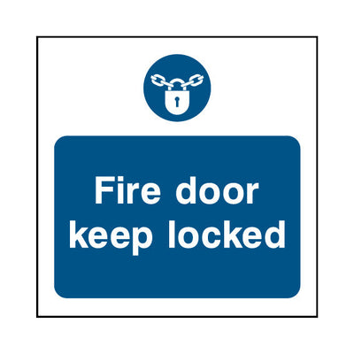 Fire Door Keep Locked - Square Sign FP022 FP SQ1
