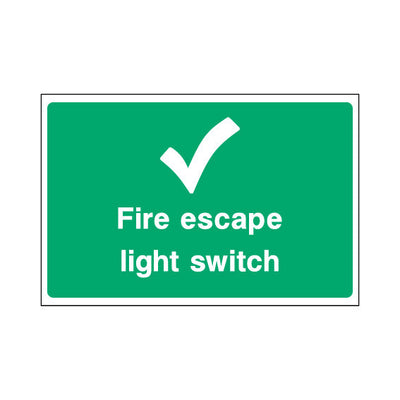 Fire Escape Light Switch - Landscape Sign EE096 EE LN1