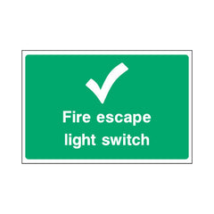Fire Escape Light Switch - Landscape Sign EE096 EE LN1