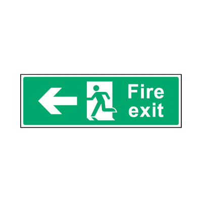 Fire Exit Arrow Left - Landscape Sign EE003 EE LN3