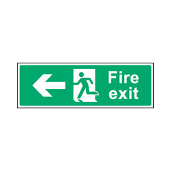 Fire Exit Arrow Left - Landscape Sign EE003 EE LN3