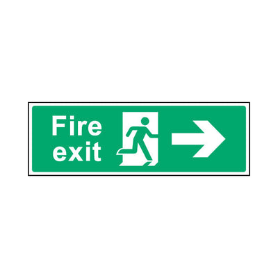 Fire Exit Arrow Right - Landscape Sign EE004 EE LN3