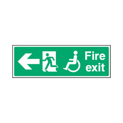 Fire Exit & Disabled Icon - Arrow Right - Landscape Sign EE068 EE LN3