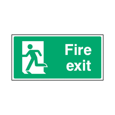 Fire Exit & Icon Left - Landscape Sign EE036 EE LN2