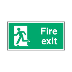 Fire Exit & Icon Left - Landscape Sign EE036 EE LN2