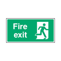 Fire Exit & Icon Right - Landscape Sign EE035 EE LN2