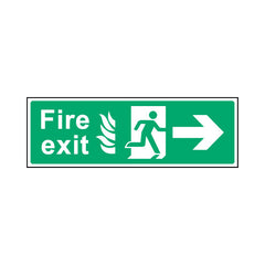 Fire Exit V2 Arrow Right - Landscape Sign EE020 EE LN3