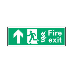 Fire Exit V2 Up - Landscape Sign EE023 EE LN3
