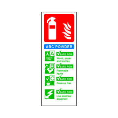 Fire Extinguisher Use V2 ABC Powder) - Portrait Sign FE080 FE PT3