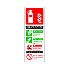 Fire Extinguisher Use V2 (Carbon Dioxide) - Portrait Sign FE081 FE PT3