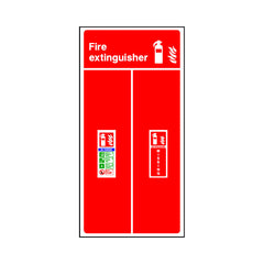 Fire Extinguisher (dual) V2 Backing - Portrait Sign FE061 FE PT2