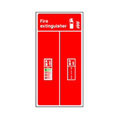 Fire Extinguisher (dual) V5 Backing - Portrait Sign FE064 FE PT2